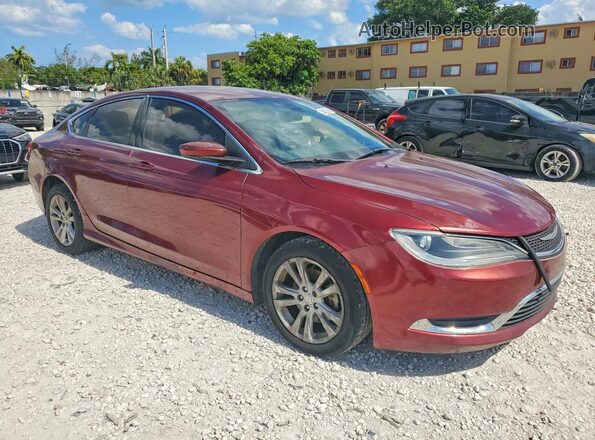 1C3CCCAB5GN133117 2016 CHRYSLER 200 Бордовый Передняя правая четверть