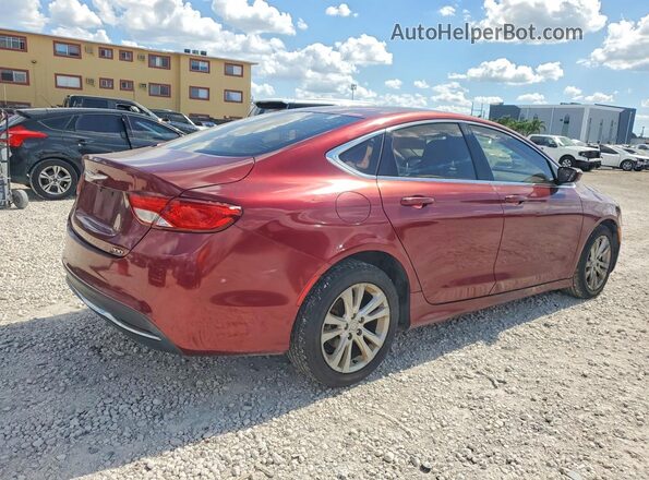 1C3CCCAB5GN133117 2016 CHRYSLER 200 Бордовый Задняя правая четверть