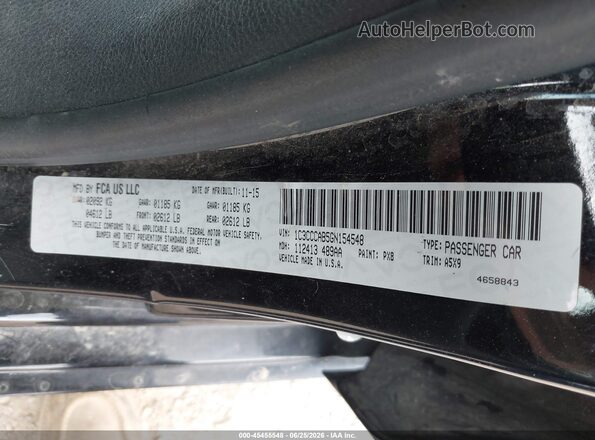 1C3CCCAB5GN154548 2016 CHRYSLER 200 Черный Вид подкапотного пространства