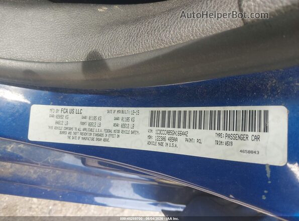 1C3CCCAB5GN166442 2016 CHRYSLER 200 Blue Vista del compartimento del motor