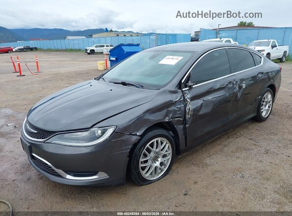 1C3CCCAB5GN168255 2016 CHRYSLER 200 Gray წინა მარცხენა ხედი სამი მეოთხედიდან