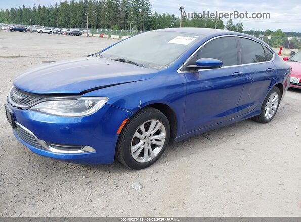 1C3CCCAB7GN113418 2016 CHRYSLER 200 Blue წინა მარცხენა ხედი სამი მეოთხედიდან