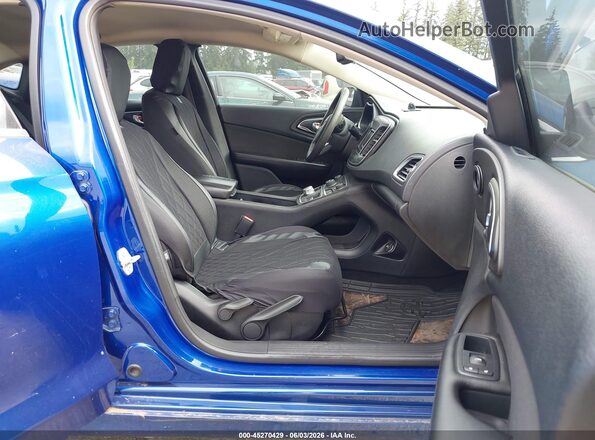 1C3CCCAB7GN113418 2016 CHRYSLER 200 Blue წინა სალონის ხედი