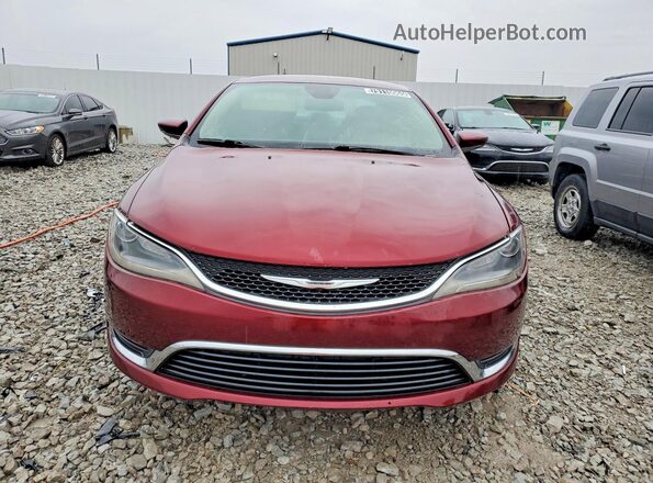 1C3CCCAB7GN166314 2016 CHRYSLER 200 Burgundy Вид спереду
