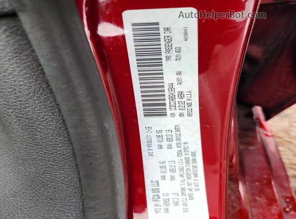 1C3CCCAB8GN168444 2016 CHRYSLER 200 Темно-бордовый Вид подкапотного пространства