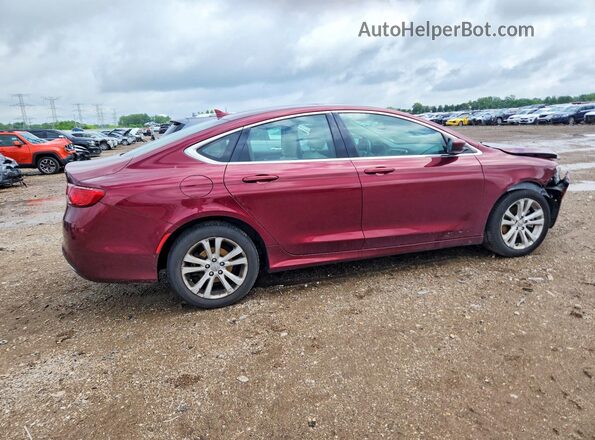 1C3CCCAB8GN168444 2016 CHRYSLER 200 Темно-бордовый Задняя правая четверть