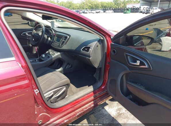 1C3CCCAB9GN104011 2016 CHRYSLER 200 Red წინა სალონის ხედი