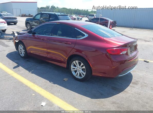 1C3CCCAB9GN104011 2016 CHRYSLER 200 Red უკანა მარცხენა
