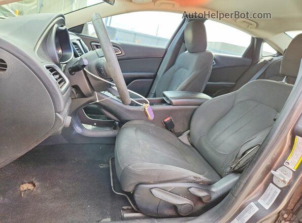 1C3CCCAB9GN162703 2016 CHRYSLER 200 Charcoal Widok wnętrza z przodu