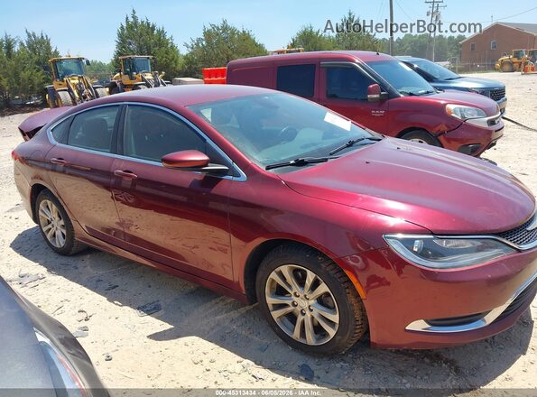1C3CCCAG6GN190809 2016 CHRYSLER 200 Red Vista interior trasera