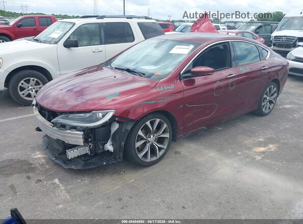 1C3CCCCBXGN147169 2016 CHRYSLER 200 Burgundy წინა მარცხენა ხედი სამი მეოთხედიდან