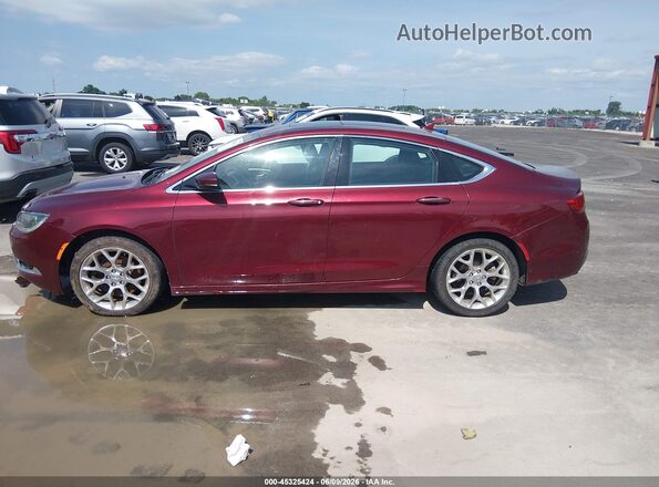 1C3CCCCG4GN172323 2016 CHRYSLER 200 Burgundy Панорамний вид салону 360°