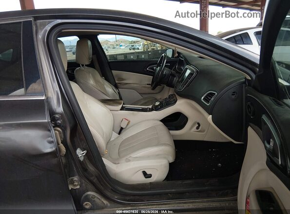1C3CCCCG8GN122959 2016 CHRYSLER 200 Серый Вид салона спереди