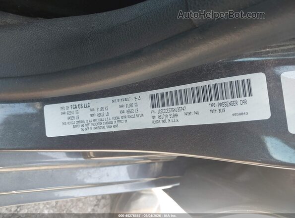 1C3CCCEG7GN135747 2016 CHRYSLER 200 Gray ძრავის განყოფილების ხედი