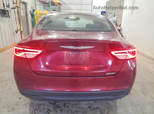 1C3CCCFB3GN194247 2016 CHRYSLER 200 Burgundy Widok z tyłu