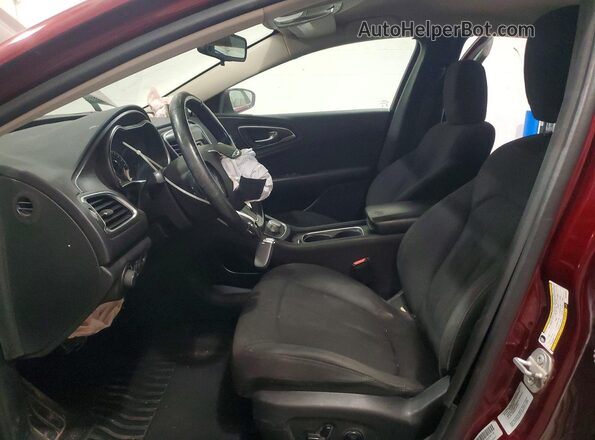 1C3CCCFB3GN194247 2016 CHRYSLER 200 Burgundy Widok wnętrza z przodu