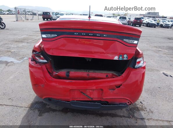 1C3CDFAA2GD661421 2016 DODGE DART Red Вид спереду