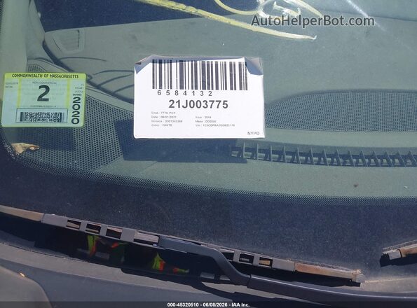 1C3CDFBA2GD623119 2016 DODGE DART White Vista del cuadro de instrumentos