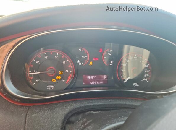 1C3CDFBB4GD624118 2016 DODGE DART White ხელსაწყოთა პანელის ხედი