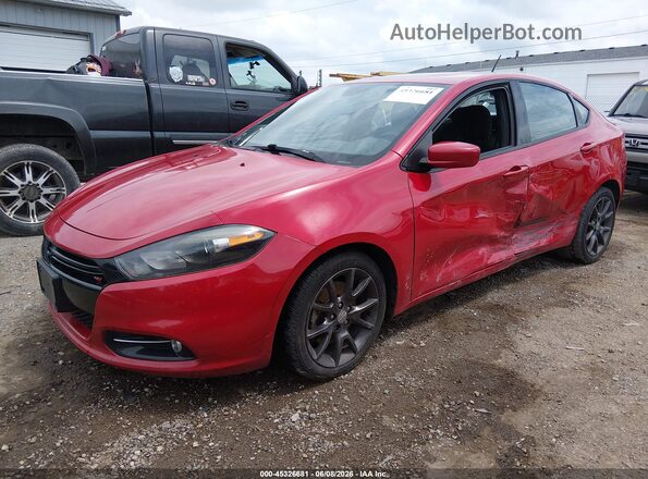 1C3CDFBB8GD504810 2016 DODGE DART Красный Передняя левая четверть