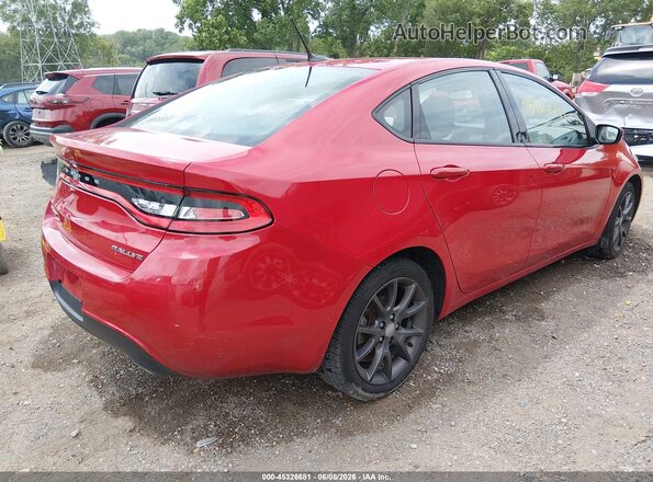1C3CDFBB8GD504810 2016 DODGE DART Красный Задняя правая четверть