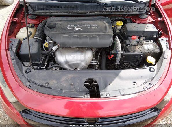 1C3CDFBB8GD504810 2016 DODGE DART Красный Вид сзади