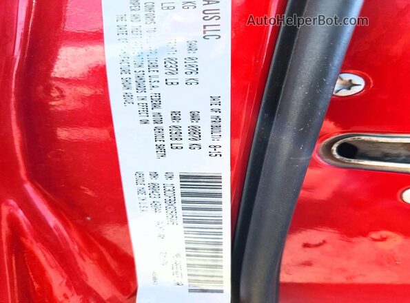 1C3CDFBBXGD505005 2016 DODGE DART Red ძრავის განყოფილების ხედი