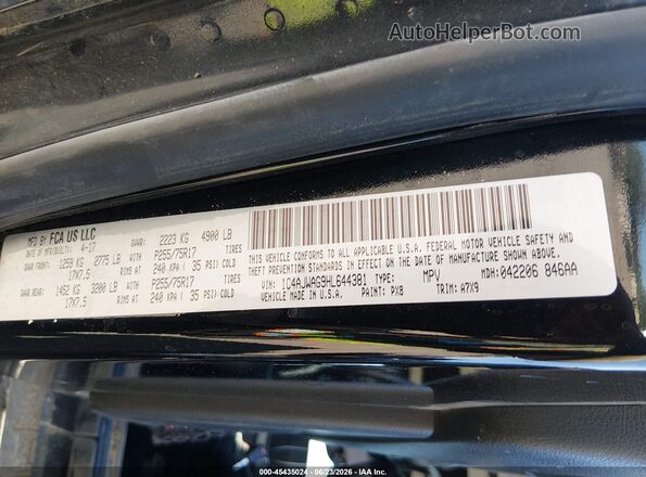 1C4AJWAG9HL644381 2017 JEEP WRANGLER Black Հետևի տեսք