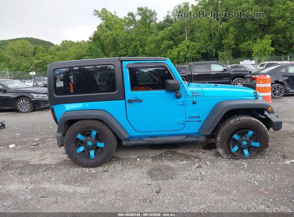 1C4AJWAGXJL809392 2018 JEEP WRANGLER Light Blue Вид задньої частини салону