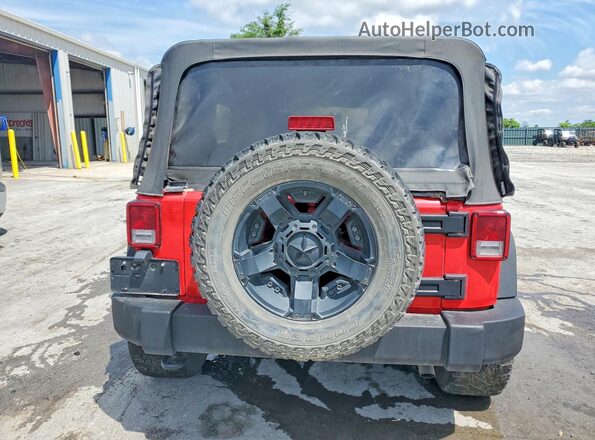 1C4BJWDG0GL116520 2016 JEEP WRANGLER Red Rear view