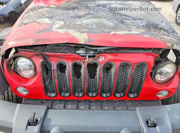 1C4BJWDG0GL242960 2016 JEEP WRANGLER Red ძრავის განყოფილების ხედი