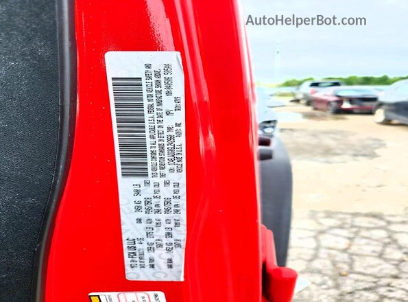 1C4BJWDG0GL242960 2016 JEEP WRANGLER Red VIN კოდის სტიკერის ხედი