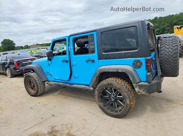 1C4BJWDG2HL609682 2017 JEEP WRANGLER Blue უკანა მარცხენა