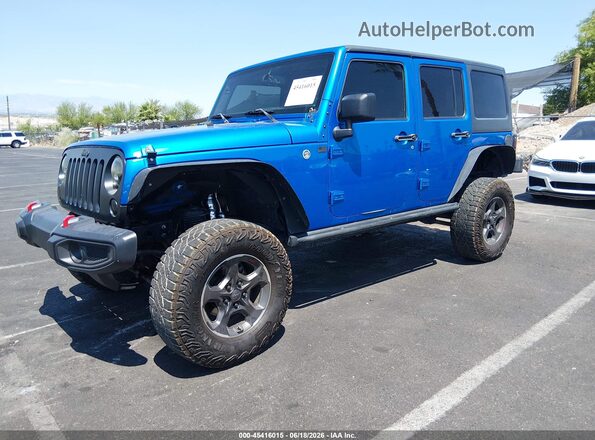1C4BJWDG3GL125812 2016 JEEP WRANGLER UNLIMITED Blue Առջևի ձախ երեք քառորդ տեսարան