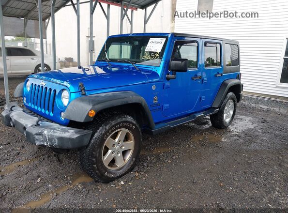 1C4BJWDG4GL253072 2016 JEEP WRANGLER UNLIMITED Blue Առջևի ձախ երեք քառորդ տեսարան
