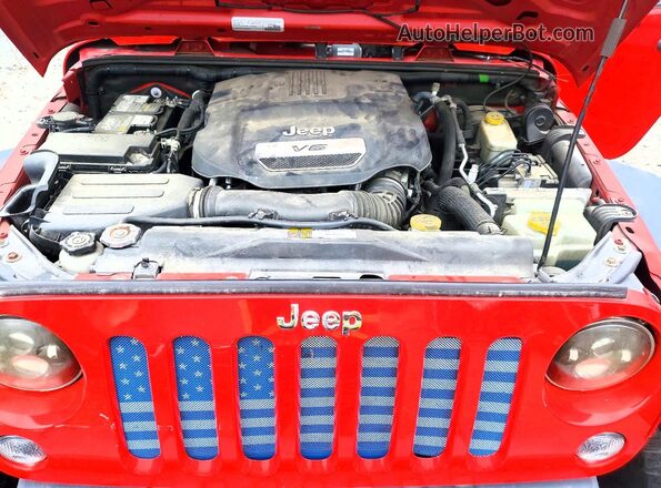 1C4BJWDG5GL247474 2016 JEEP WRANGLER Red ძრავის განყოფილების ხედი