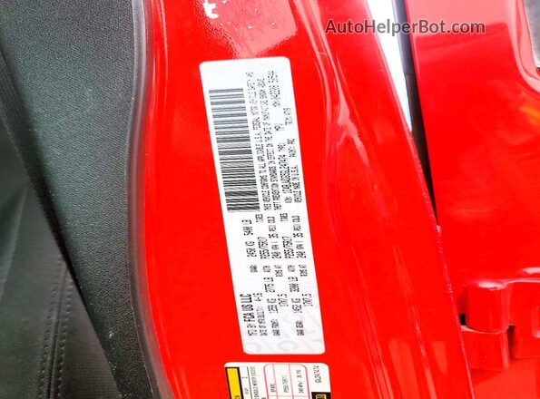 1C4BJWDG5GL247474 2016 JEEP WRANGLER Red VIN კოდის სტიკერის ხედი