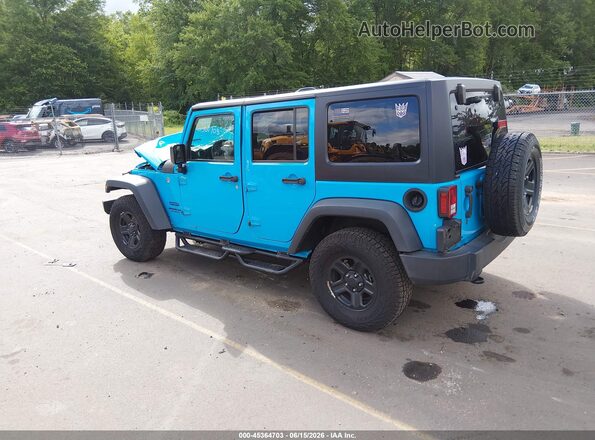 1C4BJWDG6HL568988 2017 JEEP WRANGLER UNLIMITED Blue Trasero izquierdo