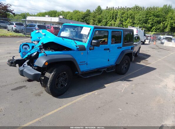 1C4BJWDG6HL568988 2017 JEEP WRANGLER UNLIMITED Blue Vista tres cuartos delantera izquierda