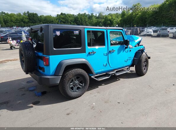 1C4BJWDG6HL568988 2017 JEEP WRANGLER UNLIMITED Blue Trasero derecho