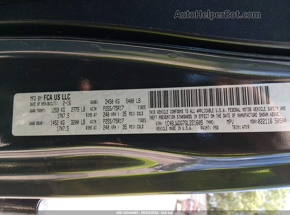 1C4BJWDG7GL221605 2016 JEEP WRANGLER UNLIMITED Black Vista del compartimento del motor