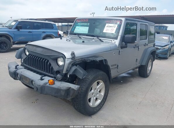 1C4BJWDG7JL808233 2018 JEEP WRANGLER Серебряный Передняя левая четверть