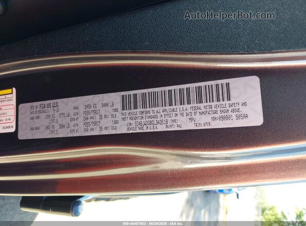 1C4BJWDG8GL343518 2016 JEEP WRANGLER UNLIMITED Brown Vista del compartimento del motor