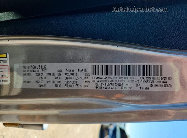 1C4BJWDG9HL728409 2017 JEEP WRANGLER Silver ძრავის განყოფილების ხედი