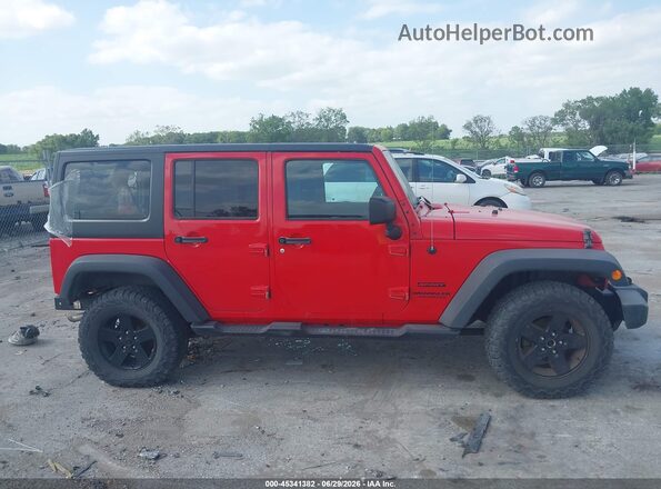 1C4BJWDGXHL661609 2017 JEEP WRANGLER UNLIMITED Red Rear interior view