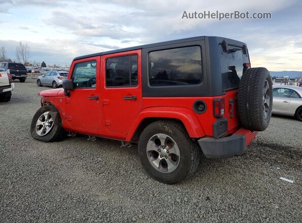 1C4BJWEG1JL935607 2018 JEEP WRANGLER Red Задня ліва чверть