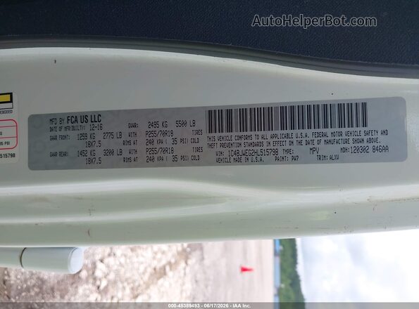 1C4BJWEG2HL515798 2017 JEEP WRANGLER UNLIMITED White 