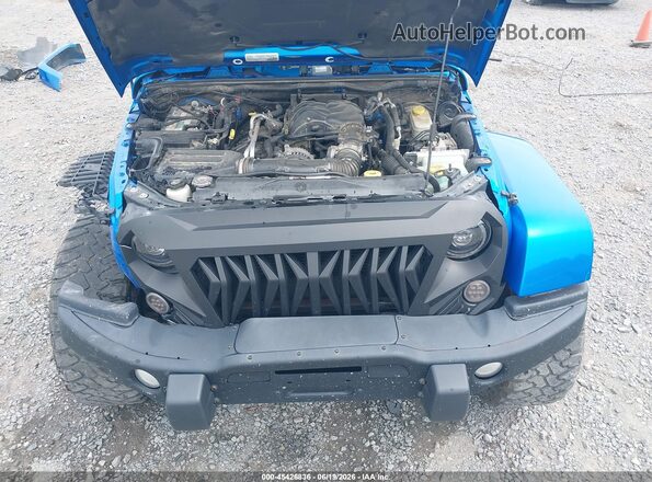 1C4BJWEG5GL221066 2016 JEEP WRANGLER UNLIMITED Blue უკანა ხედი
