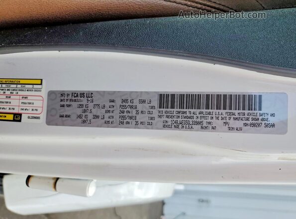 1C4BJWEG5GL339005 2016 JEEP WRANGLER White Engine compartment view