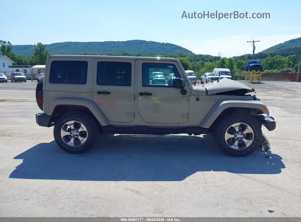 1C4BJWEG5HL732147 2017 JEEP WRANGLER UNLIMITED Желто-коричневый Вид задней части салона